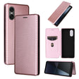 For Sony Xperia 10 VI 2024 Carbon Fiber Texture Flip Leather Phone Case(Pink) - Sony Cases by PMC Jewellery | Online Shopping South Africa | PMC Jewellery | Buy Now Pay Later Mobicred