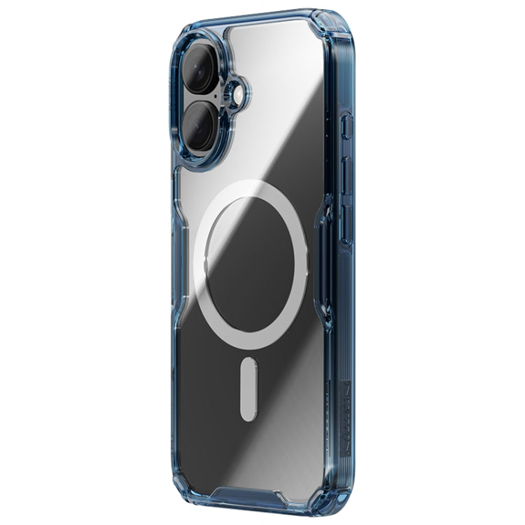 For iPhone 16 Pro Max NILLKIN Ultra Clear Magsafe PC + TPU Phone Case(Blue)