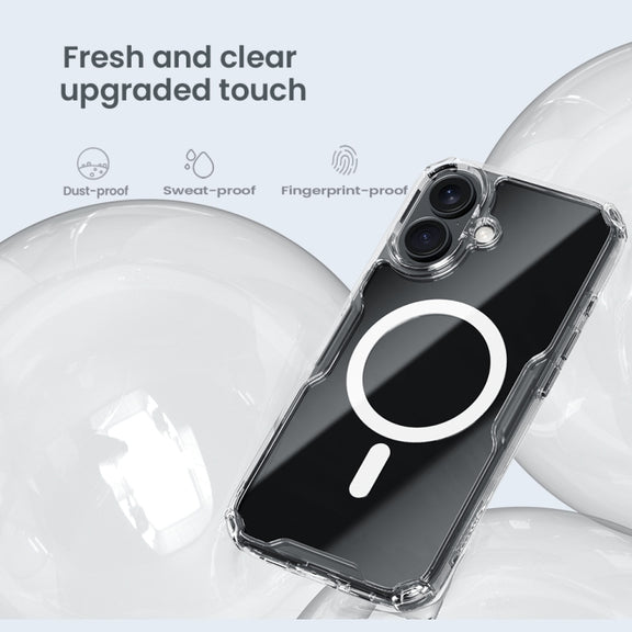 For iPhone 16 Pro Max NILLKIN Ultra Clear Magsafe PC + TPU Phone Case(Blue)