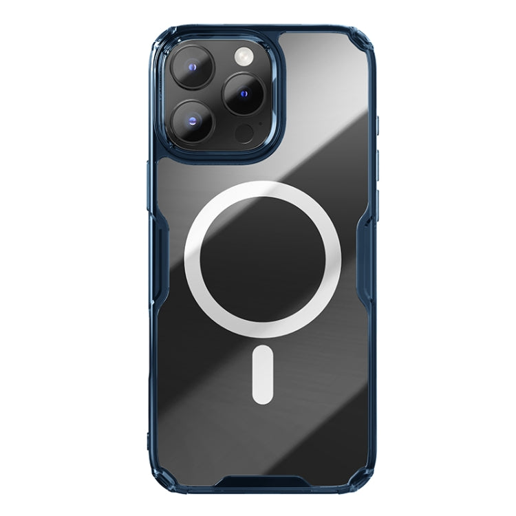 For iPhone 16 Pro NILLKIN Ultra Clear Magsafe PC + TPU Phone Case(Blue)