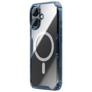 For iPhone 16 Plus NILLKIN Ultra Clear Magsafe PC + TPU Phone Case(Blue)