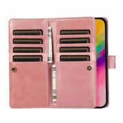 For iPhone 16 Pro Wristband Card Slot Leather Phone Case(Rose Gold)