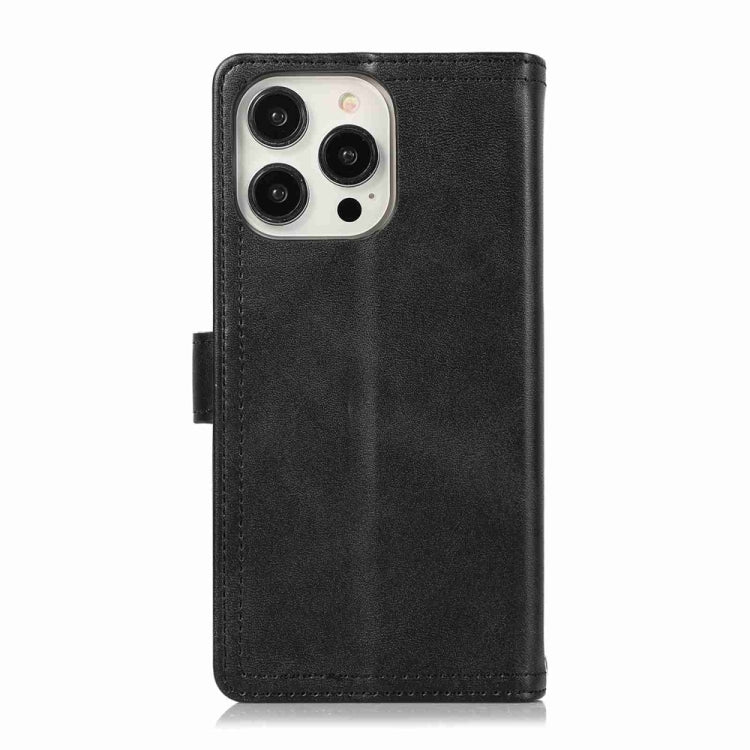 For iPhone 16 Pro Wristband Card Slot Leather Phone Case(Black)