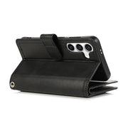 For Samsung Galaxy S24 5G Wristband Card Slot Leather Phone Case(Black)