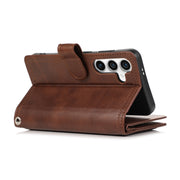 For Samsung Galaxy S24 5G Wristband Card Slot Leather Phone Case(Coffee)