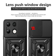 For Xiaomi Redmi Note 13 4G Global Sliding Camera Cover Design TPU Hybrid PC Phone Case(Blue)