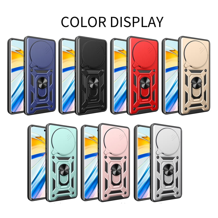 For Xiaomi Redmi A3 Sliding Camera Cover Design TPU Hybrid PC Phone Case(Mint Green)