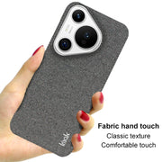 For Huawei Pura 70 imak Ruiyi Series Cloth Texture PU + PC Phone Case(Dark Grey)