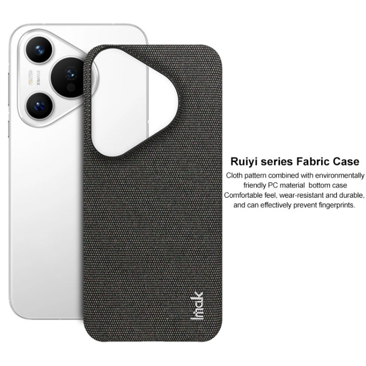 For Huawei Pura 70 imak Ruiyi Series Cloth Texture PU + PC Phone Case(Dark Grey)