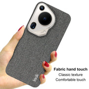 For Huawei Pura 70 Ultra imak Ruiyi Series Cloth Texture PU + PC Phone Case(Black)