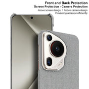 For Huawei Pura 70 Ultra imak Ruiyi Series Cloth Texture PU + PC Phone Case(Light Grey)