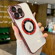 For iPhone 15 Pro Max Transparent Electroplated PC MagSafe Phone Case(Wine Red) - free shipping - PMC TechLife - Order now!