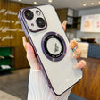 For iPhone 14 Transparent Electroplated PC MagSafe Phone Case(Purple) - iPhone 14 Cases by PMC TechLife | Online Shopping South Africa | PMC TechLife