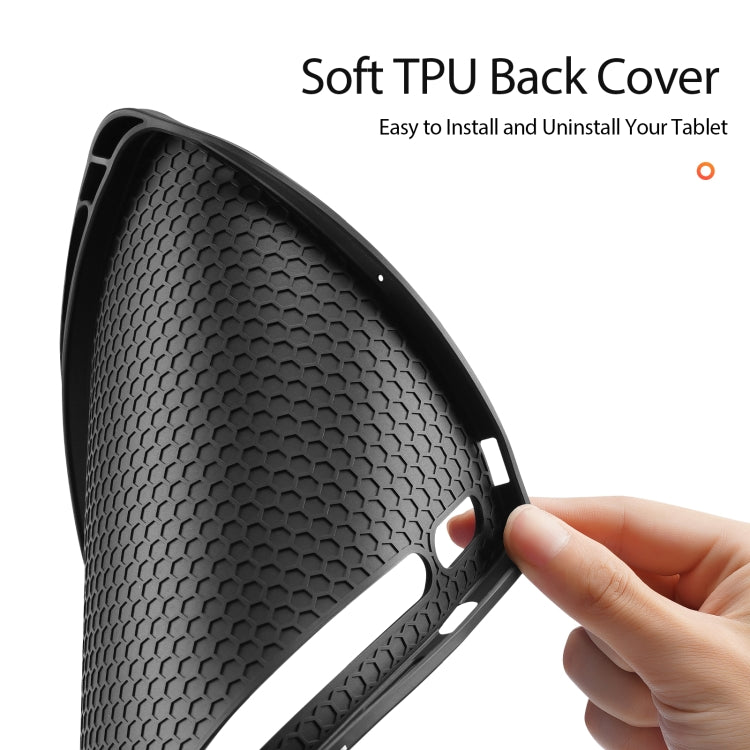 For Samsung Galaxy Tab S9 FE+ DUX DUCIS Domo Series Magnetic Flip Leather Tablet Case(Black)