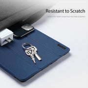 For Samsung Galaxy Tab S10 Ultra DUX DUCIS Domo Series Magnetic Flip Leather Tablet Case(Blue)