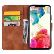 For iPhone 16 Pro Mandala Embossed Dual-Fold Calf Leather Phone Case(Brown)