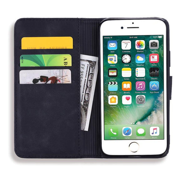 For iPhone 16e Mandala Embossed Dual-Fold Calf Leather Phone Case(Black)