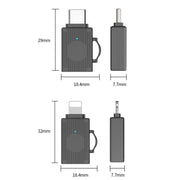 USB to USB-C / Type-C Multifunction Travel Case Shape Apapter(Light Gold)