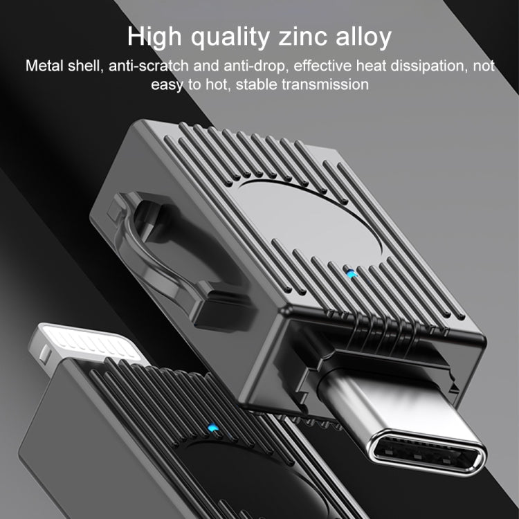USB to 8 Pin Multifunction Travel Case Shape Apapter(Silver)