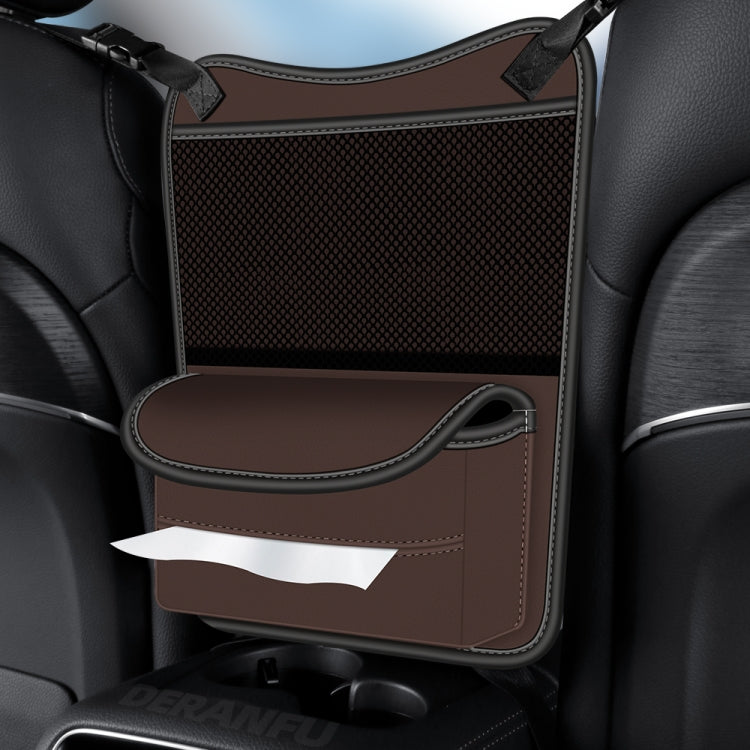 3054 Napa Texture Leather Car Center Console Storage Bag(Brown)