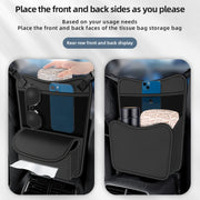 3054 Napa Texture Leather Car Center Console Storage Bag(Black)