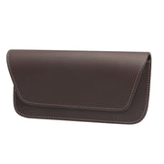 3064 Napa Texture Leather Car Glasses Storage Bag(Brown)