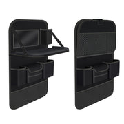 4041 Napa Texture Leather Car Seat Back Storage Bag Folding Dining Table(Black)