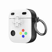 For AirPods 2 / 1 Game Console Shape Wireless Earphones Protective Case(White)