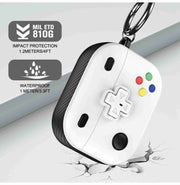 For AirPods 2 / 1 Game Console Shape Wireless Earphones Protective Case(White)