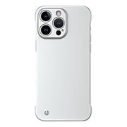 For iPhone 13 Pro Frameless Metallic Paint Hybrid PC Phone Case(Space Silver)
