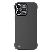For iPhone 12 Pro Max Frameless Metallic Paint Hybrid PC Phone Case(Matte Black)