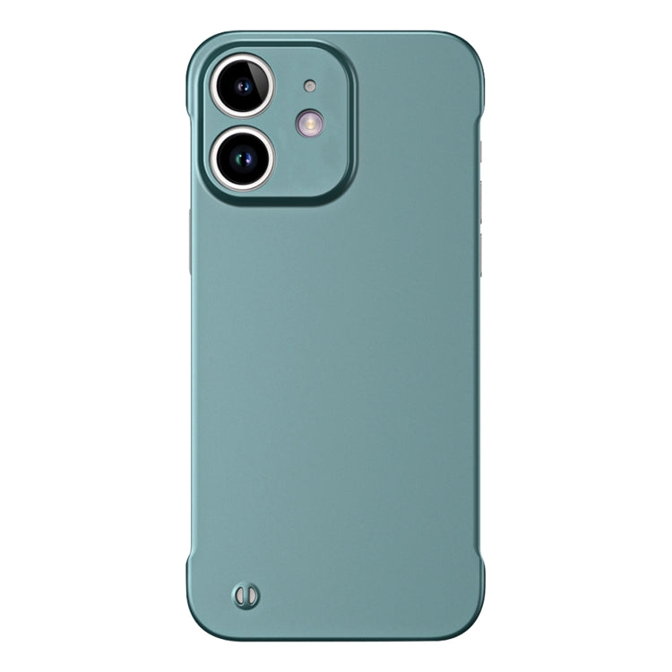 For iPhone 11 Frameless Metallic Paint Hybrid PC Phone Case(Green)