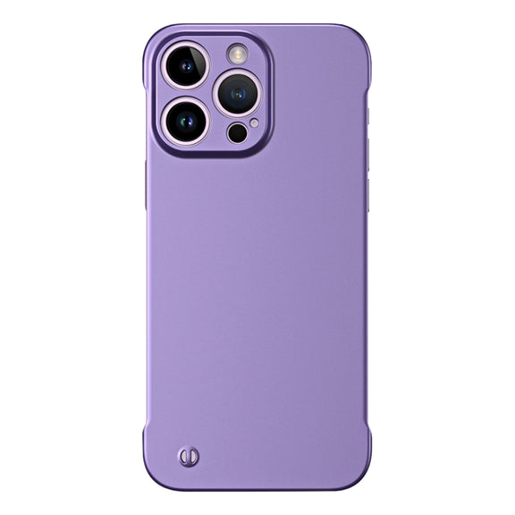 For iPhone 11 Pro Frameless Metallic Paint Hybrid PC Phone Case(Deep Purple)