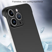 For iPhone 12 mini Frameless Metallic Paint Hybrid PC Phone Case(Sierra Blue)