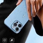For iPhone 13 Pro Max Frameless Metallic Paint Hybrid PC Phone Case(Orange)