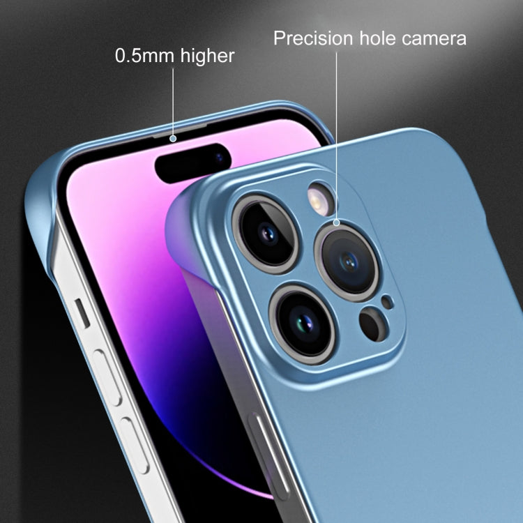 For iPhone 13 Pro Max Frameless Metallic Paint Hybrid PC Phone Case(Green)