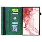 For Samsung Galaxy Tab S9 FE Splicing Shockproof Leather Tablet Case(Green)