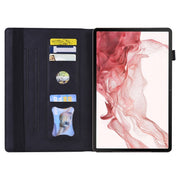 For Samsung Galaxy Tab S9 FE Splicing Shockproof Leather Tablet Case(Black)
