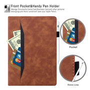 For Samsung Galaxy Tab S9 FE Splicing Shockproof Leather Tablet Case(Brown)
