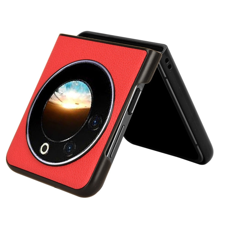 For Tecno Phantom V Flip Litchi Texture Card Slots Back Cover Phone Case(Red)