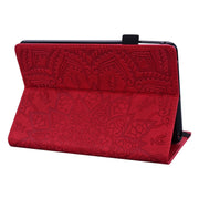 For Samsung Galaxy Tab S9 FE+ Calf Texture Embossed Leather Tablet Case(Red)