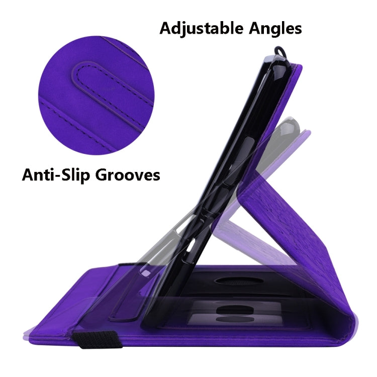 For Samsung Galaxy Tab S9 FE Calf Texture Embossed Leather Tablet Case(Purple)