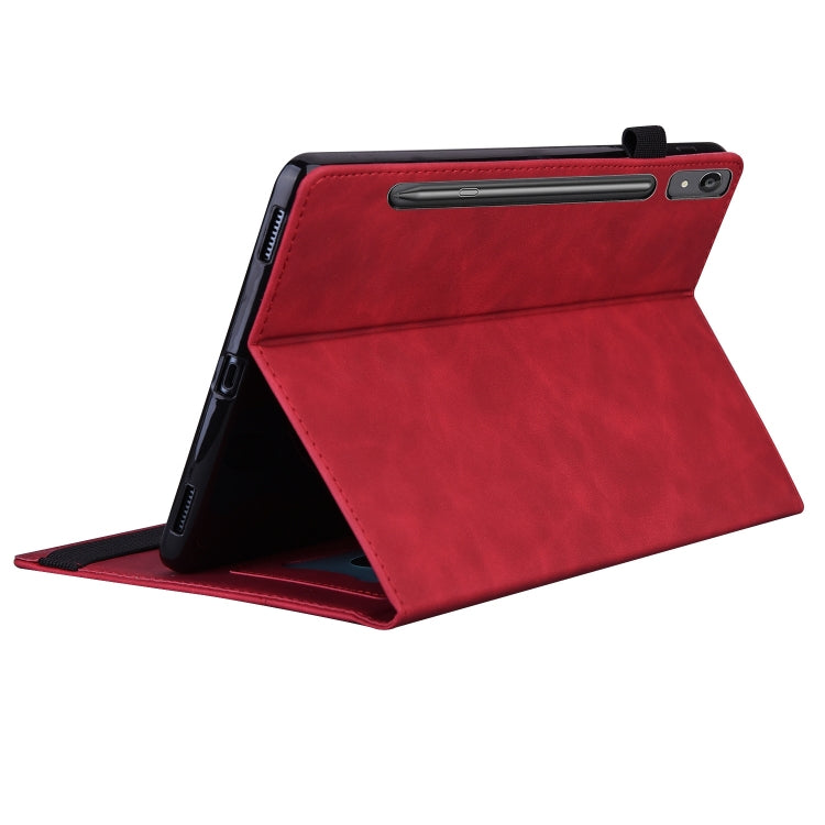 For Lenovo Tab P12 12.7 Splicing Shockproof Leather Tablet Case(Red)