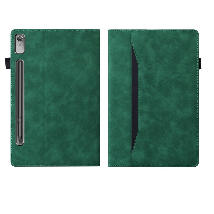 For Lenovo Tab P12 12.7 Splicing Shockproof Leather Tablet Case(Green)