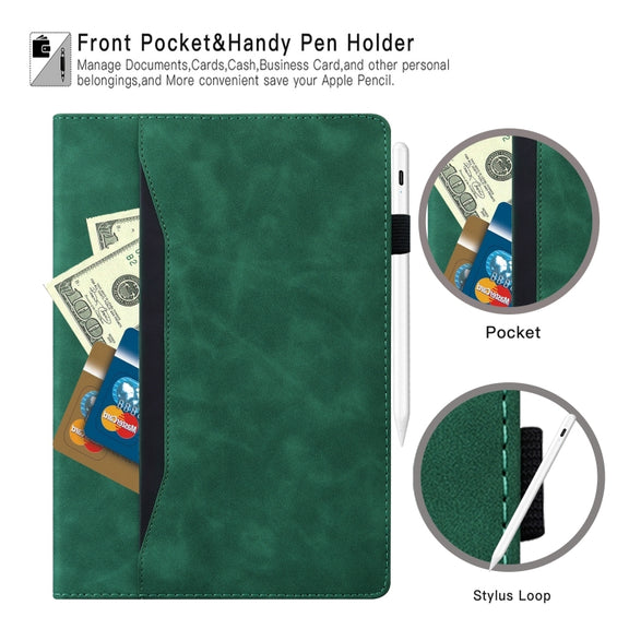 For Lenovo Tab P12 12.7 Splicing Shockproof Leather Tablet Case(Green)