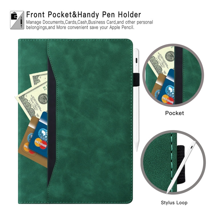 For Lenovo Tab P12 12.7 Splicing Shockproof Leather Tablet Case(Green)