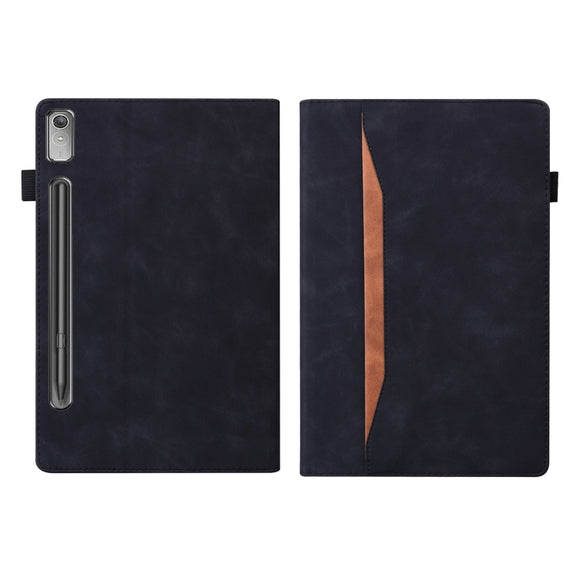 For Lenovo Tab P12 12.7 Splicing Shockproof Leather Tablet Case(Black)