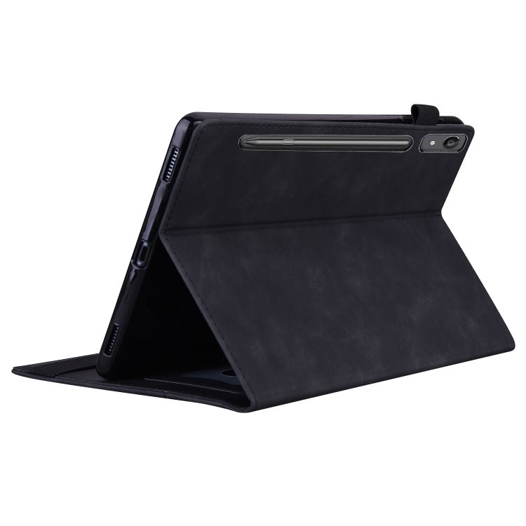 For Lenovo Tab P12 12.7 Splicing Shockproof Leather Tablet Case(Black)