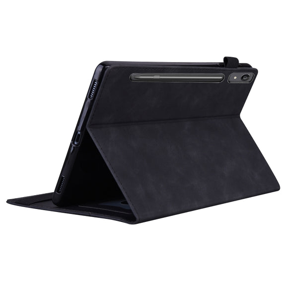 For Lenovo Tab P12 12.7 Splicing Shockproof Leather Tablet Case(Black)