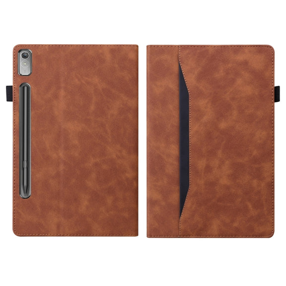 For Lenovo Tab P12 12.7 Splicing Shockproof Leather Tablet Case(Brown)